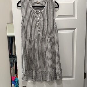 Hem & Thread Black and White Striped Dress